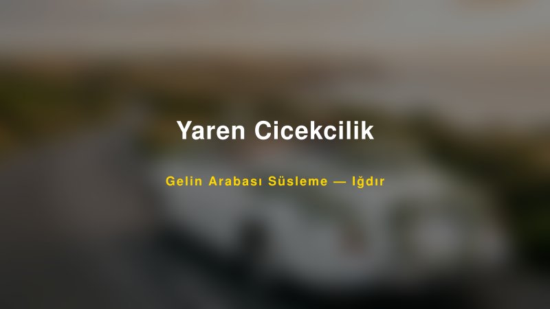Yaren Cicekcilik Gelin Arabası Süsleme Fiyatları — 1